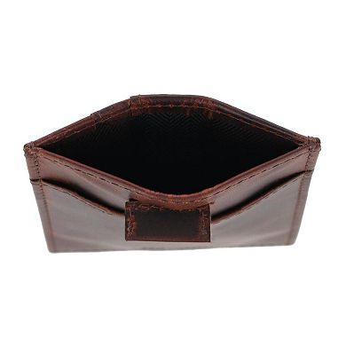 CTM Men's RFID Leather Front Pocket Card Sleeve Wallet