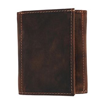 CTM Men's Leather Minimalist Trifold Wallet
