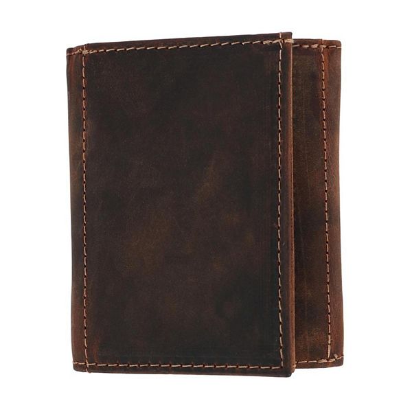 CTM Men's Leather Minimalist Trifold Wallet