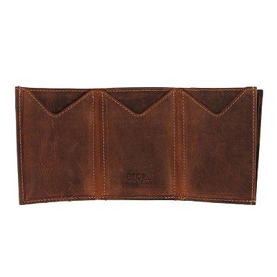 CTM Men's Leather Minimalist Trifold Wallet