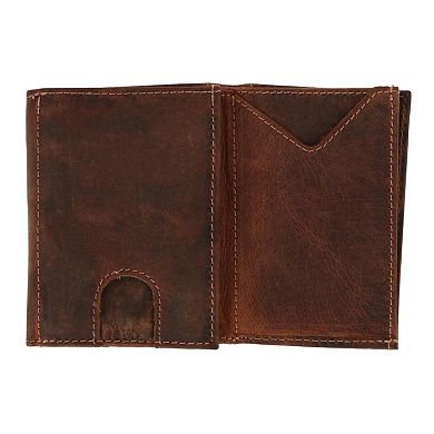 CTM Men's Leather Minimalist Trifold Wallet