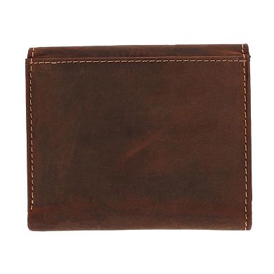 CTM Men's Leather Envelope Style Trifold Wallet