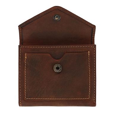CTM Men's Leather Envelope Style Trifold Wallet