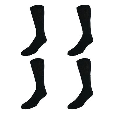 CTM Men's Big and Tall Cotton Blend Casual Tube Socks 4 Pair Value Pack