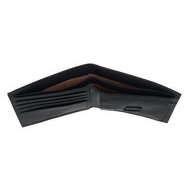 CTM Men's Pull Up Leather Bifold Wallet with Coin Pocket
