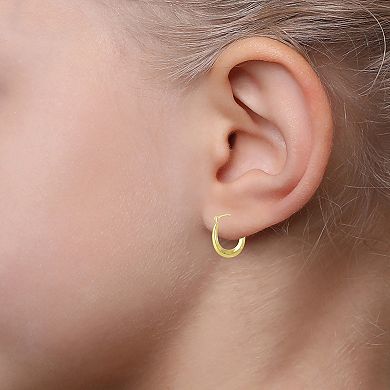 Charming Girl 14k Gold Oval Hoop Earrings
