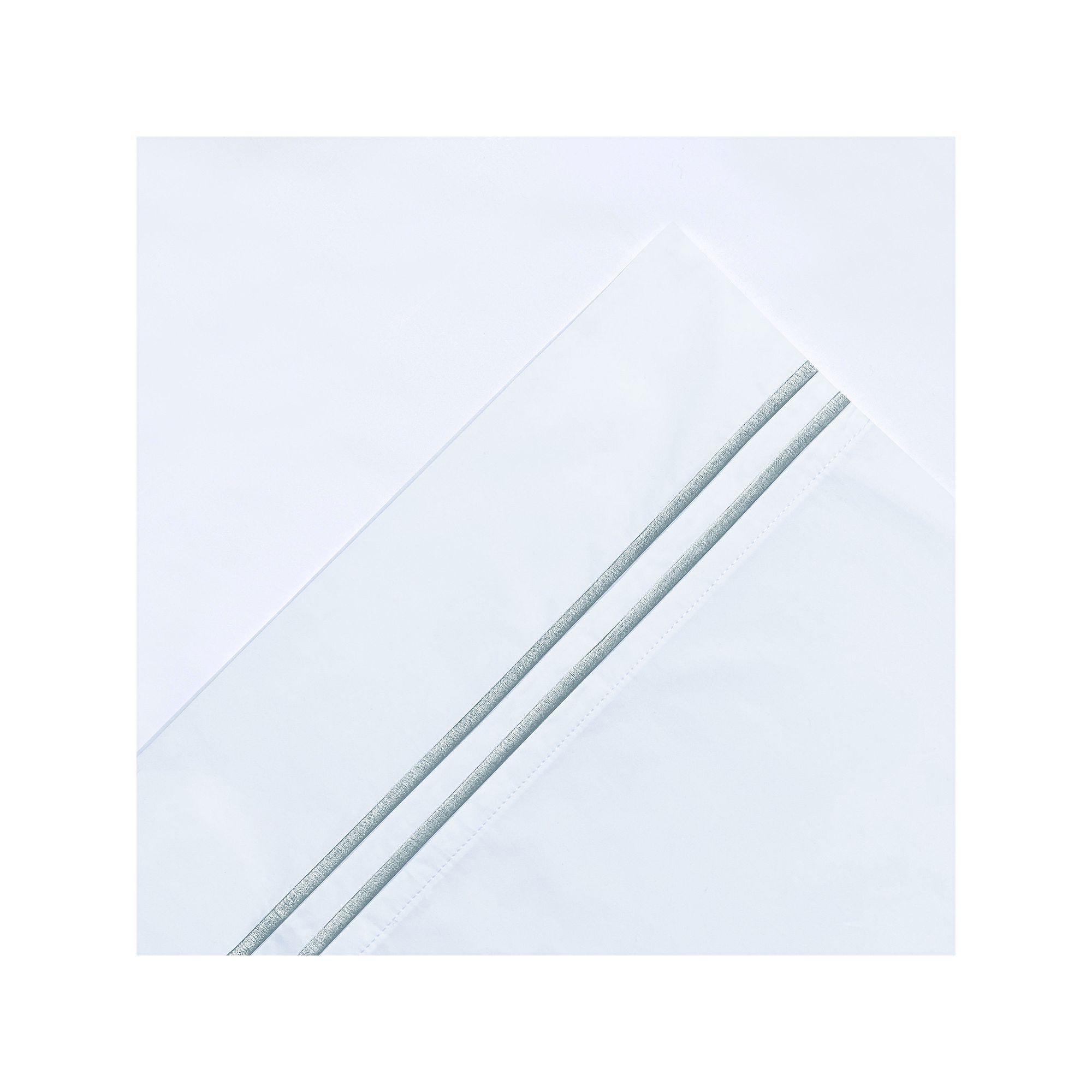 Pointehaven 300 Thread Count Banded Cotton Percale Sheet Set or Pillowcases
