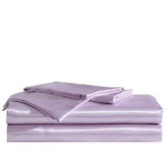 Betsey Johnson Solid Faux Satin Sheet Set