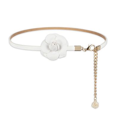 Women's LC Lauren Conrad 2-pc. Floral & Faux Croc Belt Set