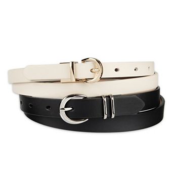 Women's LC Lauren Conrad 2 pc Reversible Skinny Belt Set