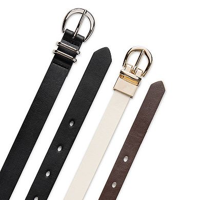 Women's LC Lauren Conrad 2-pc. Reversible Skinny Belt Set