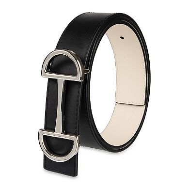 Women's LC Lauren Conrad Reversible Interlocking Double Circle Buckle Dress Belt
