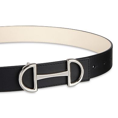 Women's LC Lauren Conrad Reversible Interlocking Double Circle Buckle Dress Belt