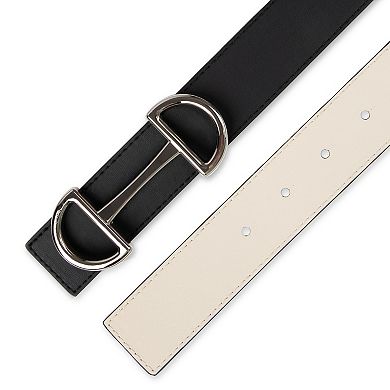 Women's LC Lauren Conrad Reversible Interlocking Double Circle Buckle Dress Belt