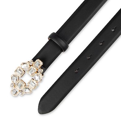 Women's LC Lauren Conrad Skinny Gem Plaque Buckle Dress Belt