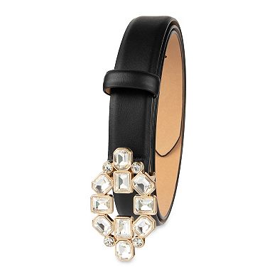 Women's LC Lauren Conrad Skinny Gem Plaque Buckle Dress Belt