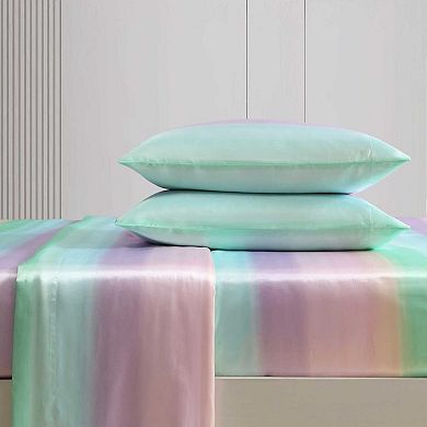Betsey Johnson Ombre Faux Satin Sheet Set