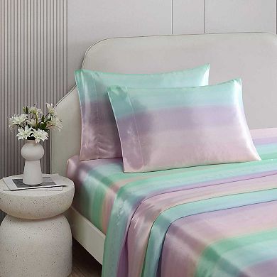 Betsey Johnson Ombre Faux Satin Sheet Set