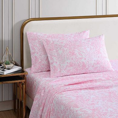 Betsey Johnson Fairytale Floral Sheet Set with Pillowcases
