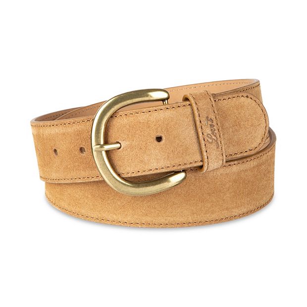 Levis High-low Tan Suede Leather Belt With Beige Tone Buckle Womens Size S High-low Suede Belt - Neutral | Levi main image 4