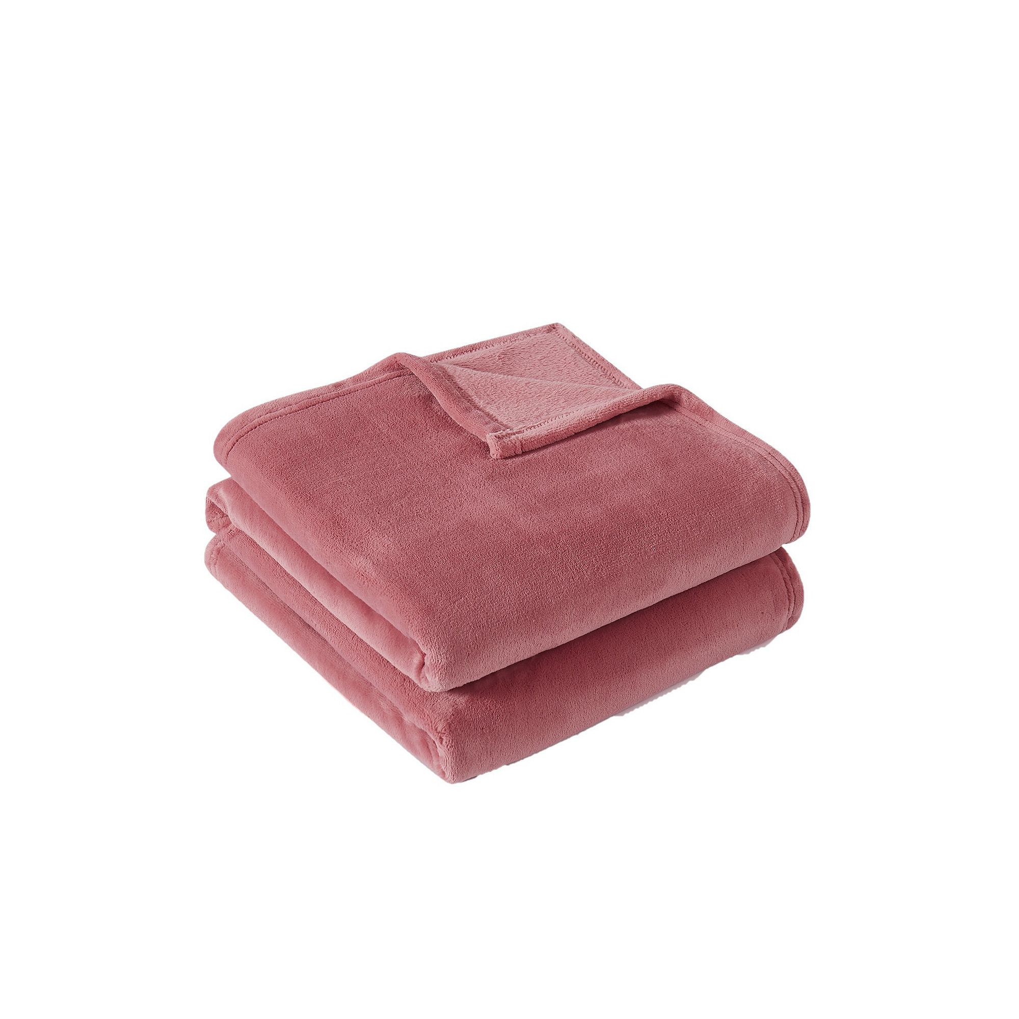 5th Avenue Lux Ultra Plush Throw Blanket, Dusty Pink