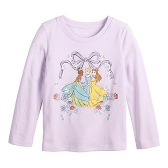 Toddler & Girls 6-12 Jumping Beans® Disney Princess Tiana, Cinderella, and Belle Physical Adaptive Long Sleeve Double Layer Tee