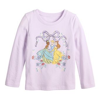 Toddler & Girls 6-12 Jumping Beans® Disney Princess Tiana, Cinderella, and Belle Physical Adaptive Long Sleeve Double Layer Tee