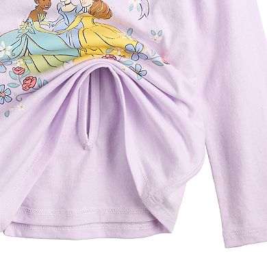 Toddler & Girls 6-12 Jumping Beans® Disney Princess Tiana, Cinderella, and Belle Physical Adaptive Long Sleeve Double Layer Tee