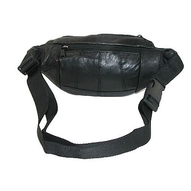 CTM Leather 6 Pocket Fanny Waist Pack