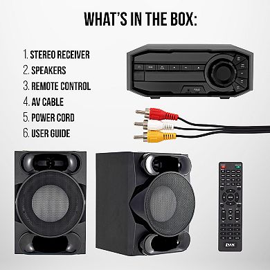 LyxJam Bluetooth Stereo System for Home W/CD Player, MP3, USB, Bass & Remote