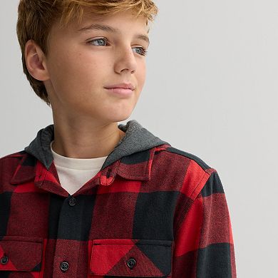 Boys 8-20 Sonoma Goods For Life® Supersoft Hooded Flannel in Regular & Husky
