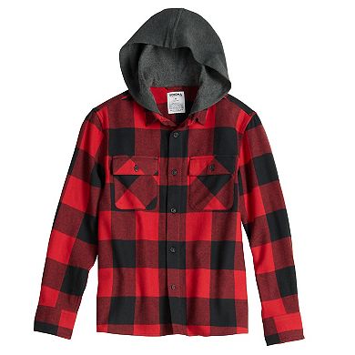 Boys 8-20 Sonoma Goods For Life® Supersoft Hooded Flannel in Regular & Husky