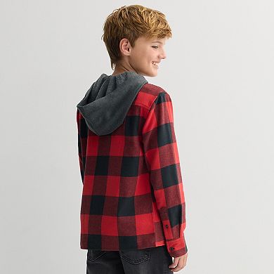 Boys 8-20 Sonoma Goods For Life® Supersoft Hooded Flannel in Regular & Husky