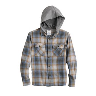 Boys 8-20 Sonoma Goods For Life® Supersoft Hooded Flannel in Regular & Husky