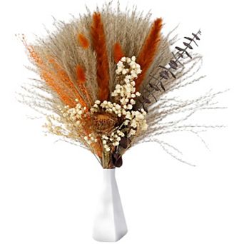 Dried Floral Arrangement with Pampas Grass and Textured Accents