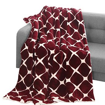 Elegant Comfort Velvet Plush Sherpa Throw Velvet Feel - Sherpa Back Throw Blanket