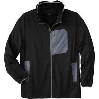 KingSize Men's Big & Tall Performance Grid Zip-Up Hoodie