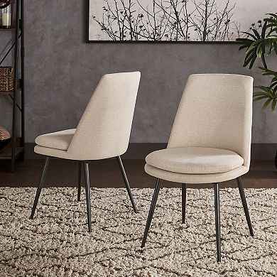 HomeVance Sanders 2-pc. Fabric Dining Chair Set