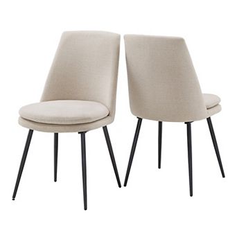 HomeVance Sanders 2 pc Fabric Dining Chair Set