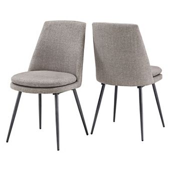 HomeVance Sanders 2 pc Fabric Dining Chair Set