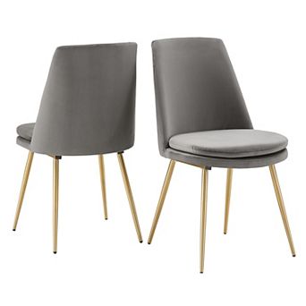 HomeVance Sanders 2 pc Fabric Dining Chair Set