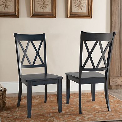HomeVance Acorn Creek 2-pc. X-Back Dining Chair Set