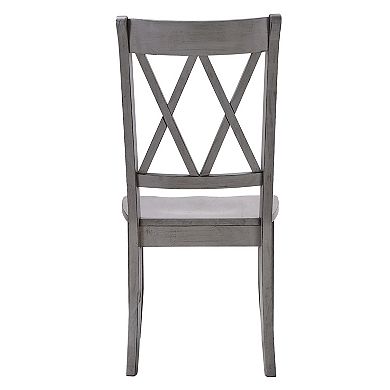 HomeVance Acorn Creek 2-pc. X-Back Dining Chair Set