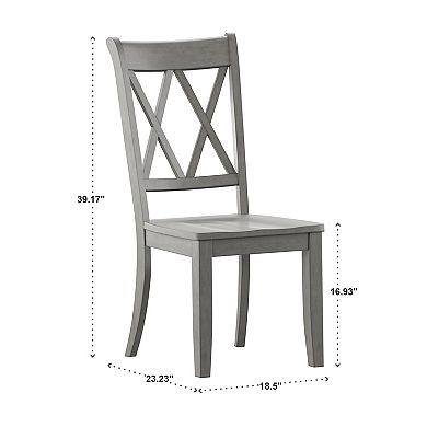 HomeVance Acorn Creek 2-pc. X-Back Dining Chair Set