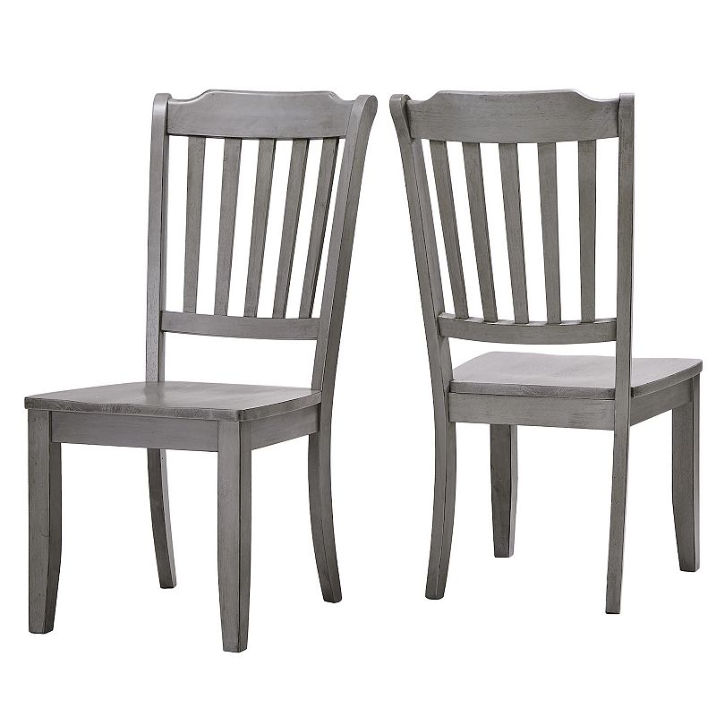 HomeVance Acorn Creek 2-pc. Spindle Dining Chair Set, Antique Gray