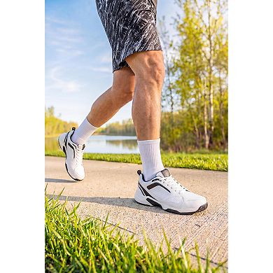 KingSize Men's 1/4 Length Cushioned Crew Socks 3-Pack