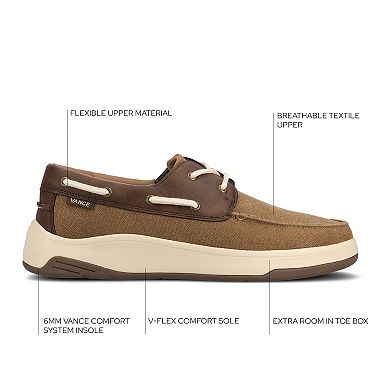 VANCE Catamaran Men's Comfort Lace-up Low Top Flexible Boat Shoes