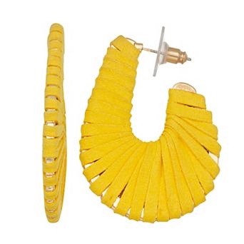 Emberly Wrapped J Hoop Earrings