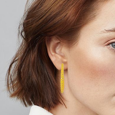 Emberly Wrapped J Hoop Earrings