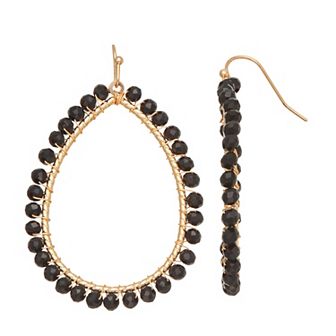 Emberly Beaded Teardrop Earrings